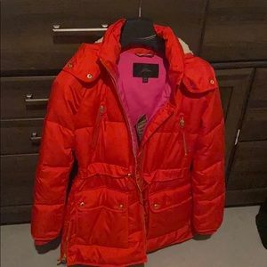 J Crew red puffer